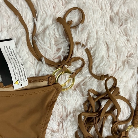 FORPLAY Saint Kitts Triangle Bikini Tie Set in Mocha Brown - Picture 11 of 13